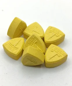 Yellow Tesla